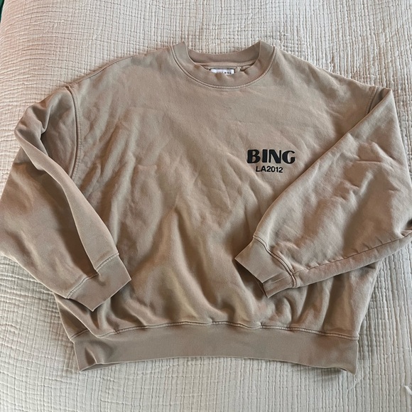 Anine Bing Jaci sweatshirt Bing in Sand - Picture 1 of 5